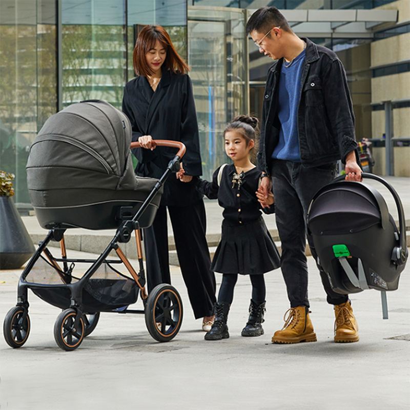 Luksusowy, wysoki krajobraz Baby Stroller przenośny składany regulowany wózek dziecięcy z gondolą RA-U09